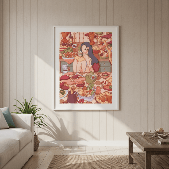 Come Over I Made Too Much Food by Lauren Ly wall - art - picture - poster