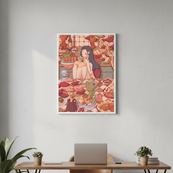 Come Over I Made Too Much Food by Lauren Ly wall - art - picture - poster