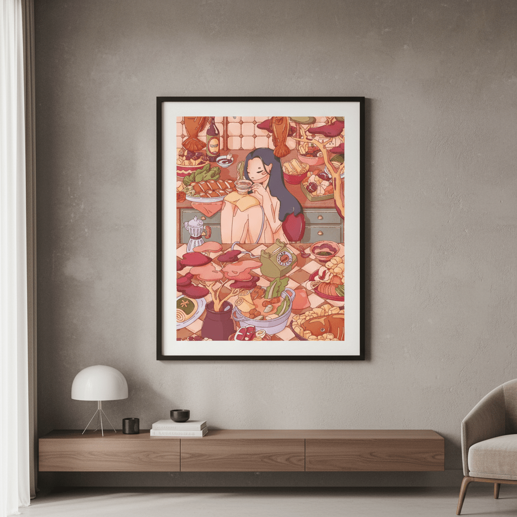 Come Over I Made Too Much Food by Lauren Ly wall - art - picture - poster