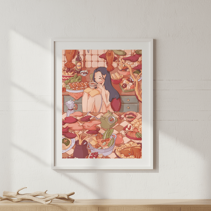 Come Over I Made Too Much Food by Lauren Ly wall - art - picture - poster