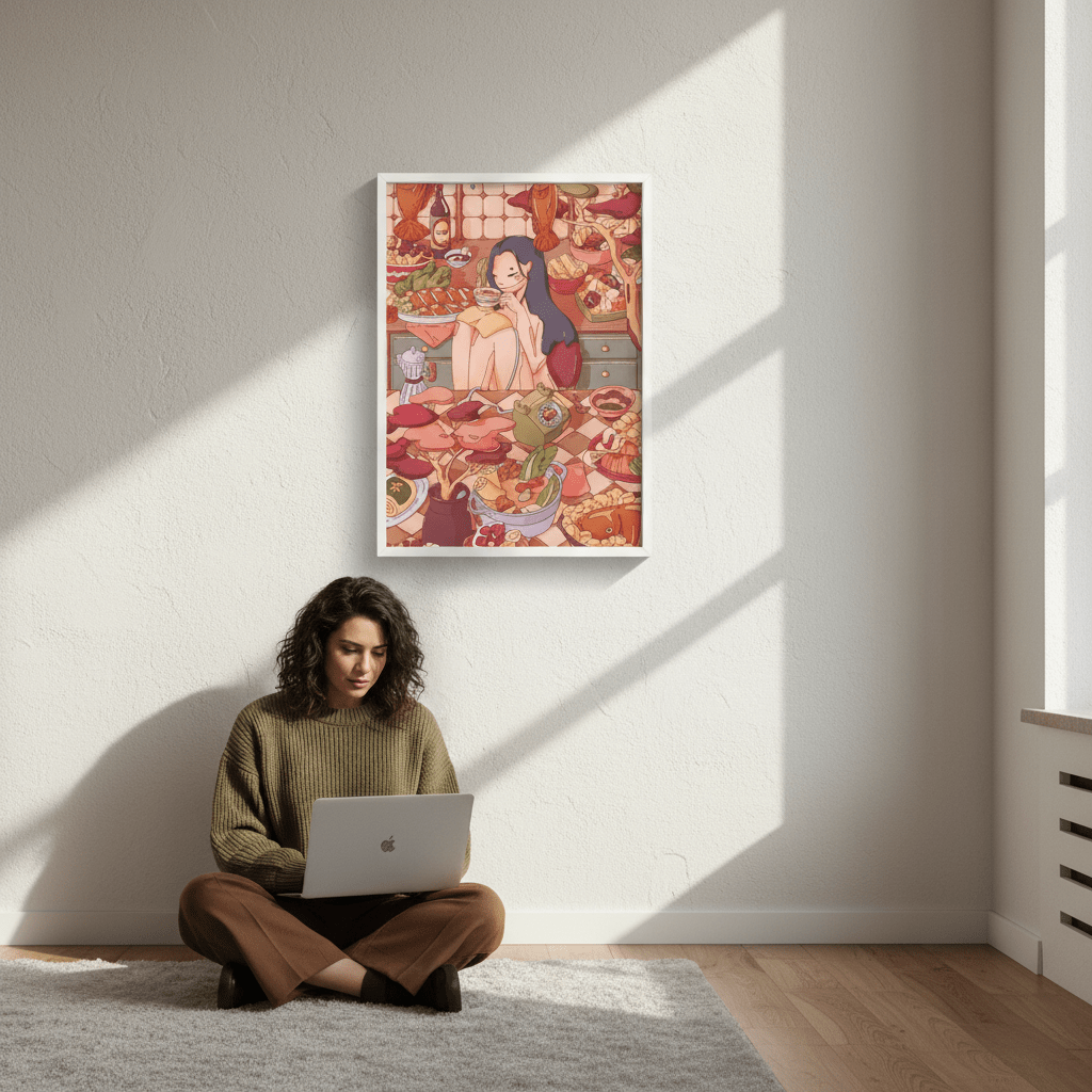 Come Over I Made Too Much Food by Lauren Ly wall - art - picture - poster