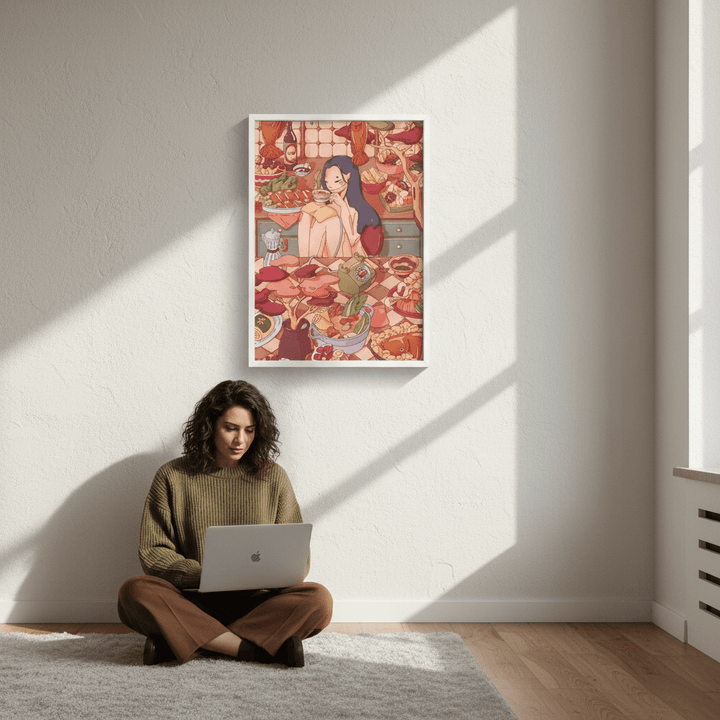 Come Over I Made Too Much Food by Lauren Ly wall - art - picture - poster