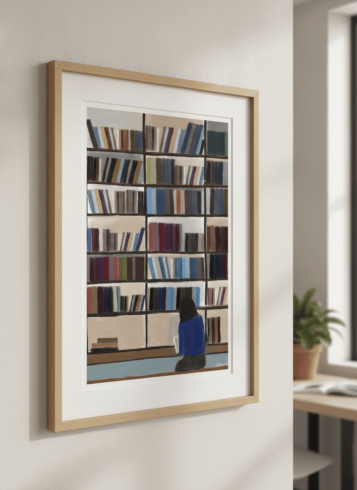 Contemporary wall art featured in a bright modern office workspace