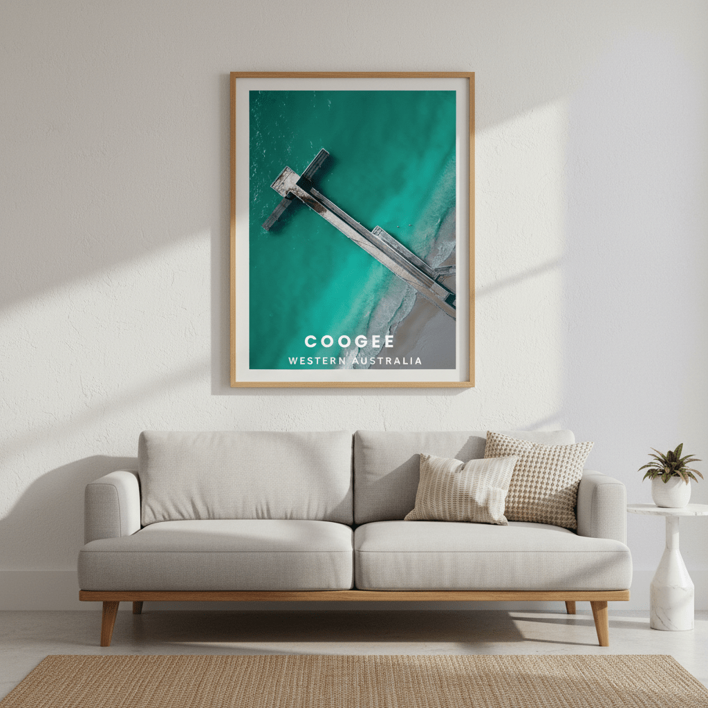 Coogee Jetty Travel Poster, Western Australia by L10 wall - art - picture - poster