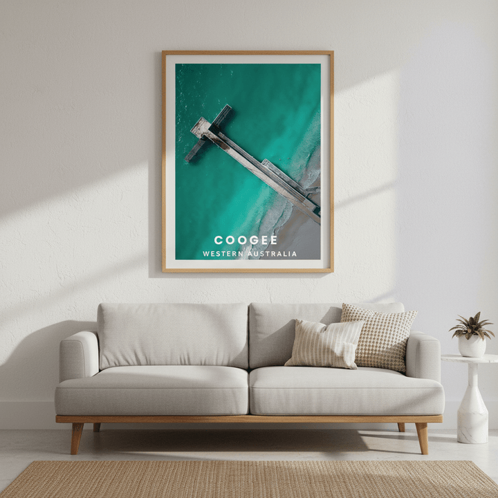 Coogee Jetty Travel Poster, Western Australia by L10 wall - art - picture - poster