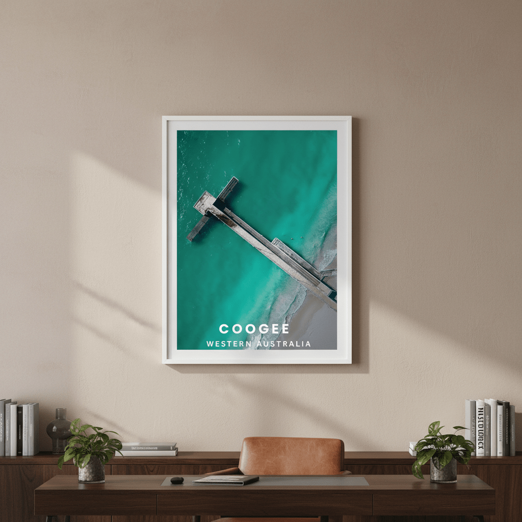 Coogee Jetty Travel Poster, Western Australia by L10 wall - art - picture - poster