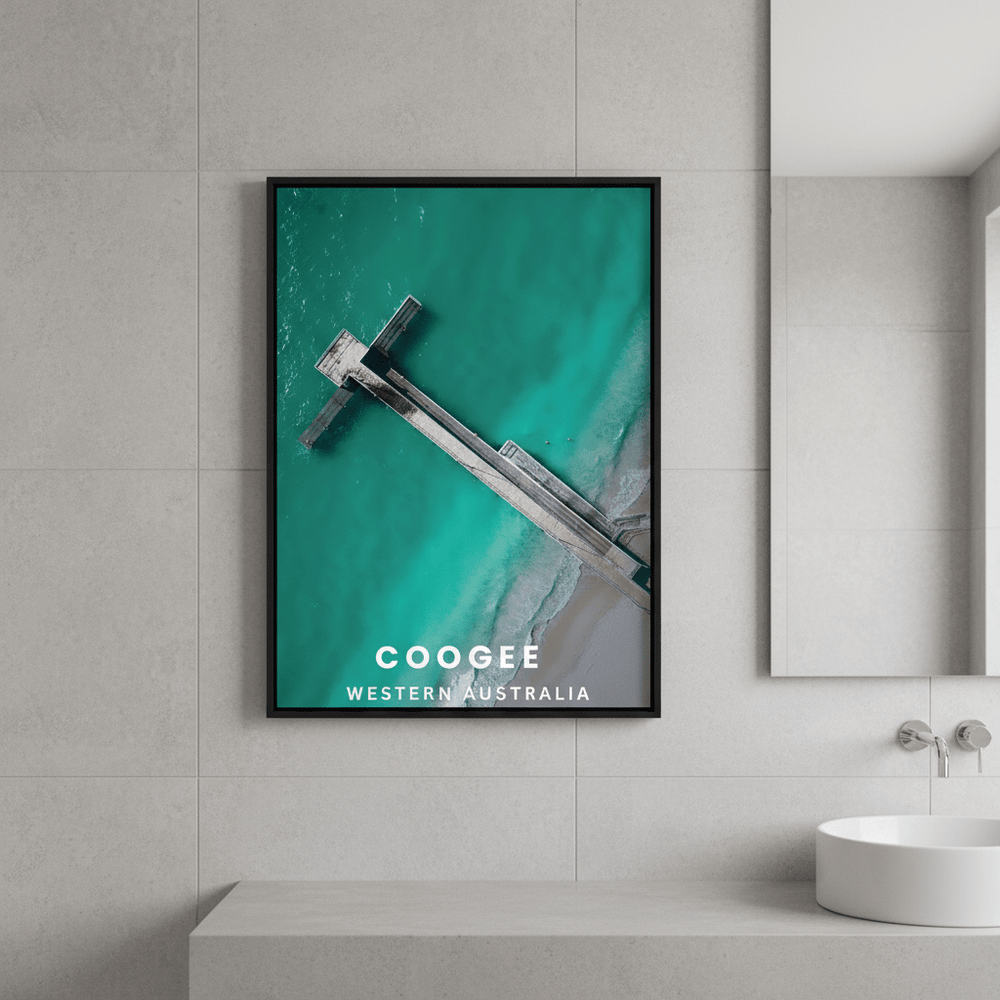 Coogee Jetty Travel Poster, Western Australia by L10 wall - art - picture - poster