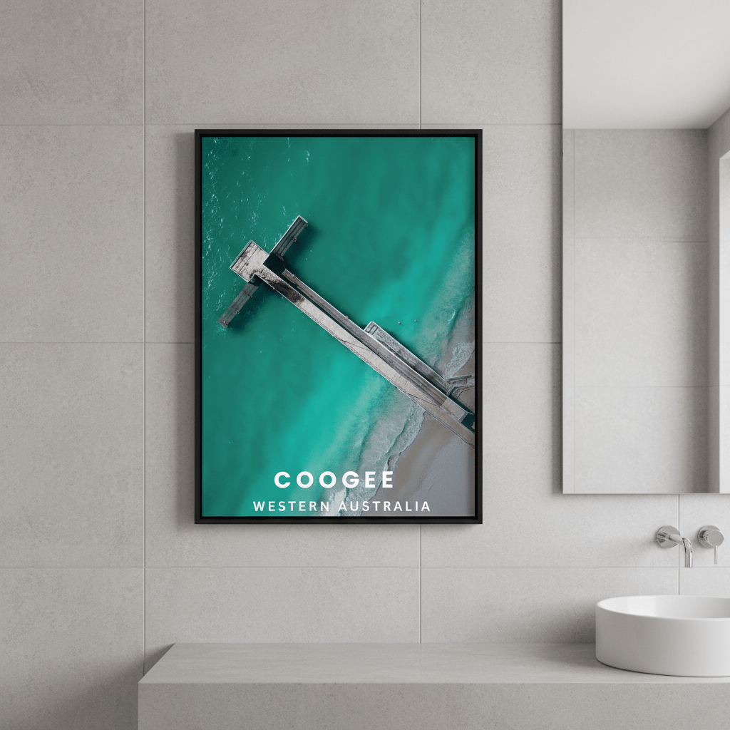 Coogee Jetty Travel Poster, Western Australia by L10 wall - art - picture - poster