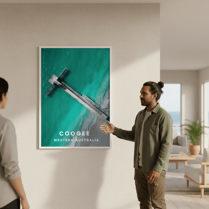 Coogee Jetty Travel Poster, Western Australia by L10 wall - art - picture - poster