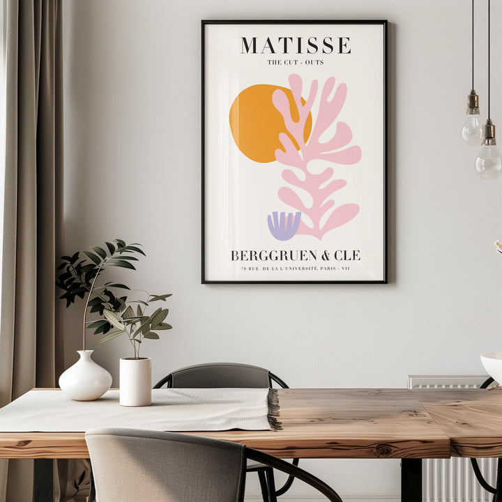 Coral Sol by Henri Matisse,livingroom,timber border