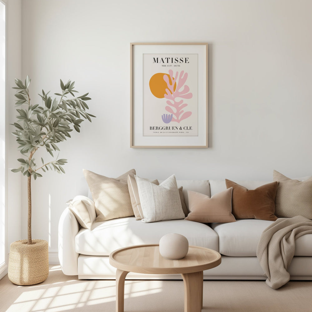 Coral Sol by Henri Matisse,livingroom,timber border