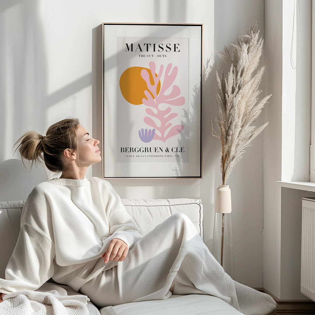 Coral Sol by Henri Matisse,livingroom,timber border