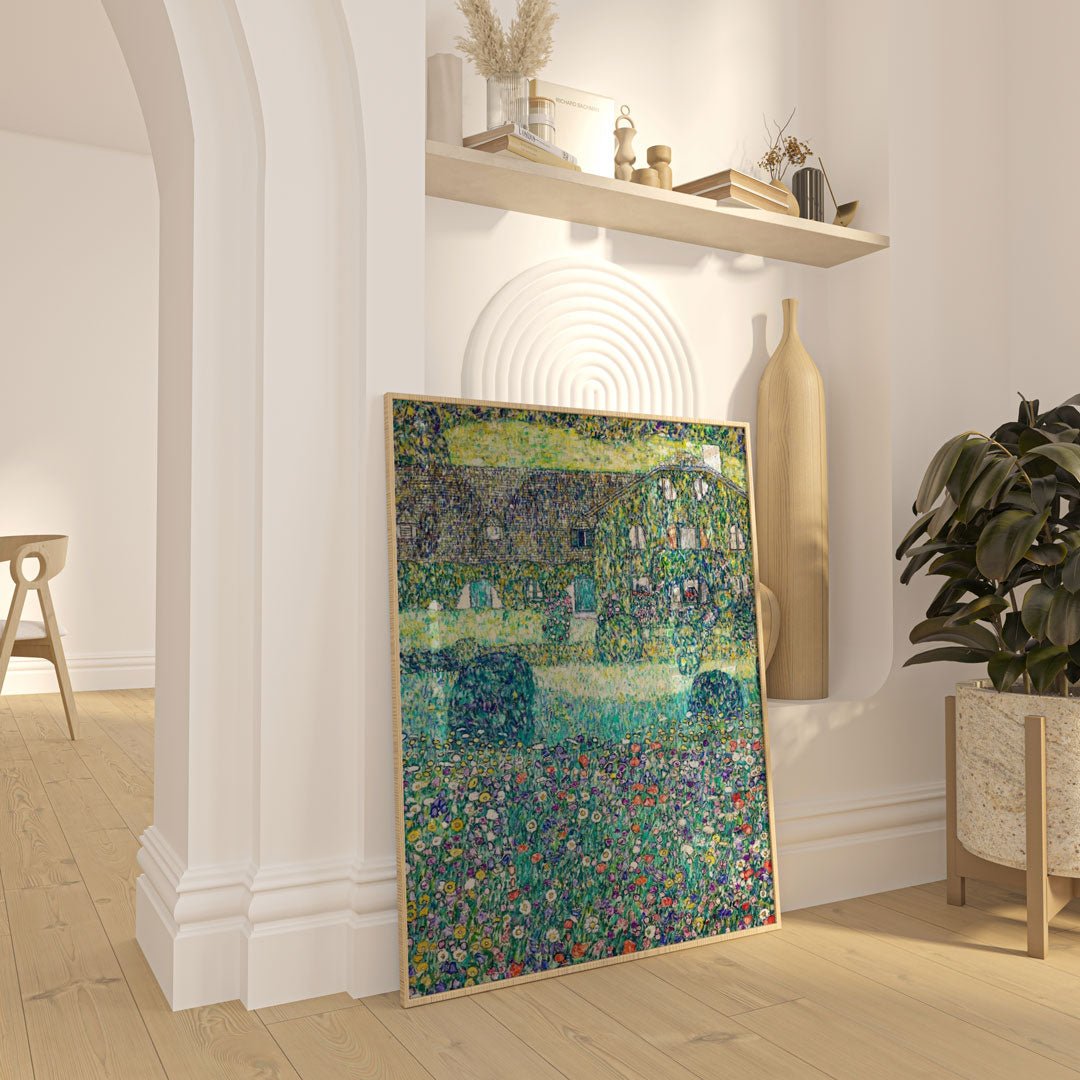 Country House on Lake Atter Wall Art by Gustav Klimt - Style My Wall