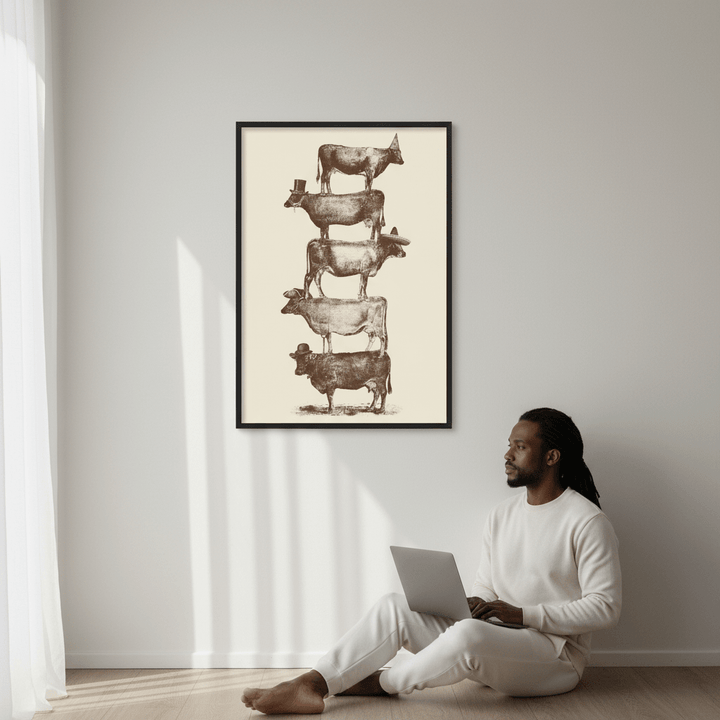 Cow Cow Nuts Big by Florent Bodart wall - art - picture - poster