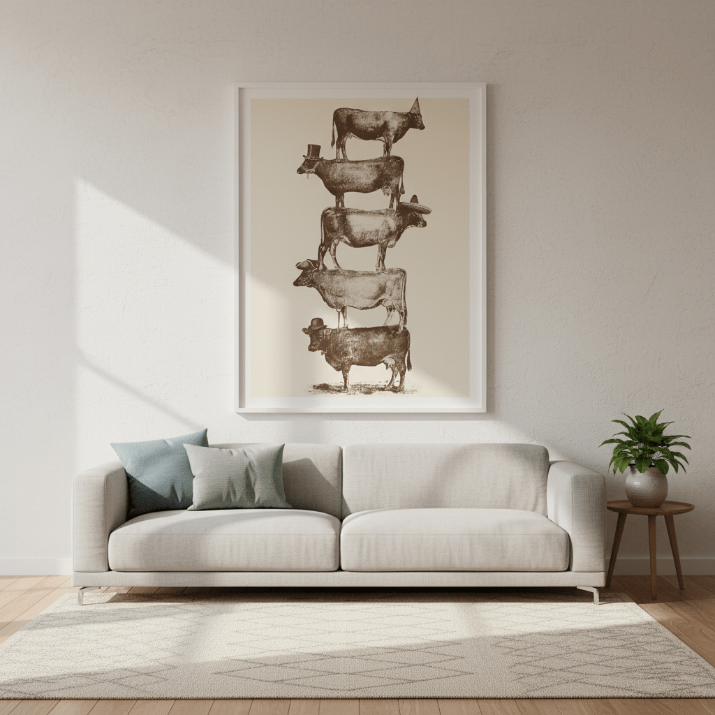 Cow Cow Nuts Big by Florent Bodart wall - art - picture - poster