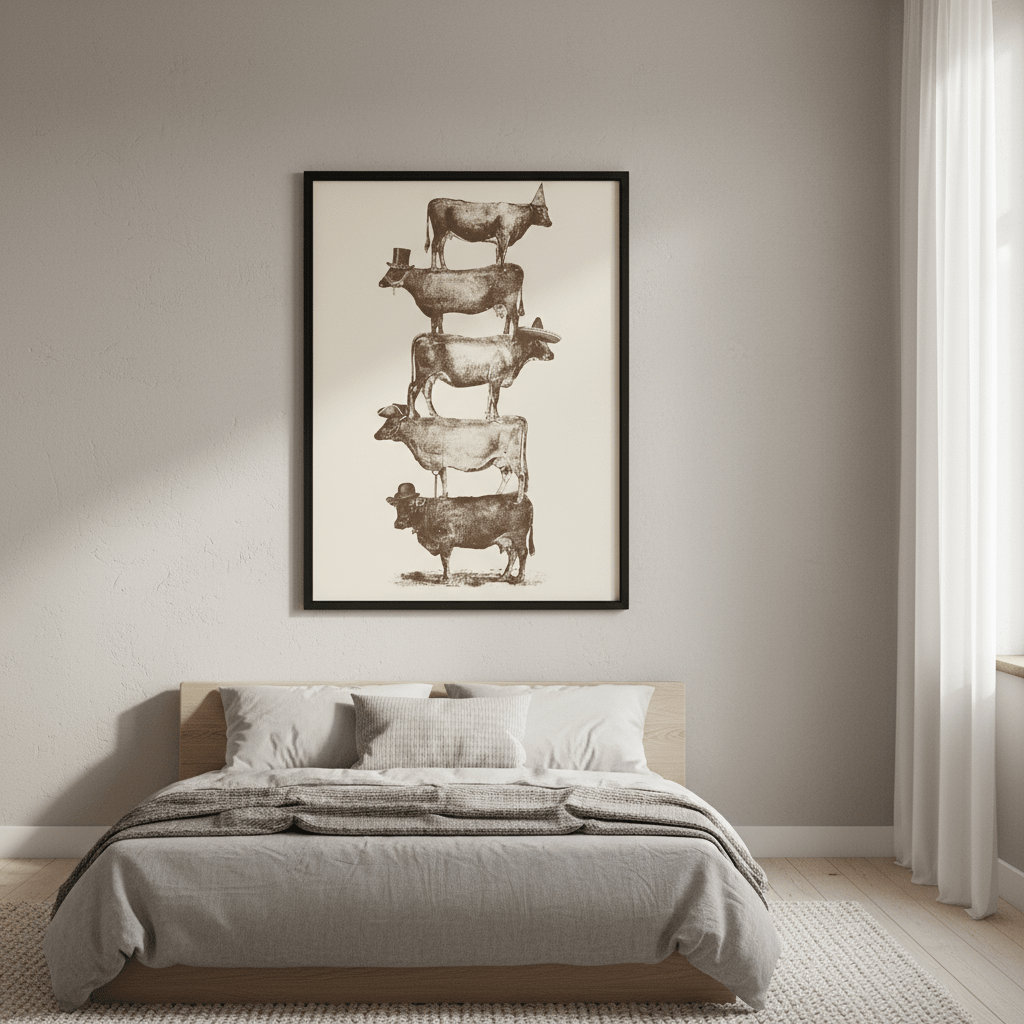 Cow Cow Nuts Big by Florent Bodart wall - art - picture - poster