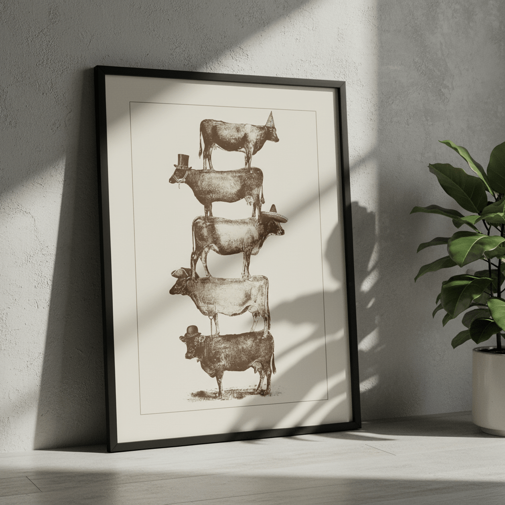 Cow Cow Nuts Big by Florent Bodart wall - art - picture - poster