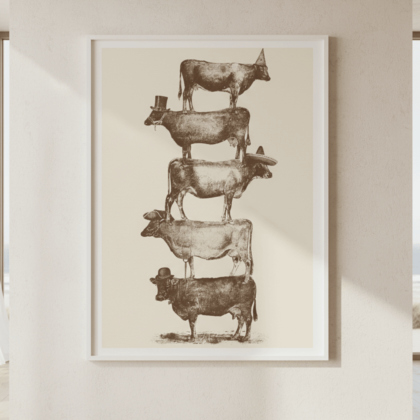 Cow Cow Nuts Big by Florent Bodart wall - art - picture - poster