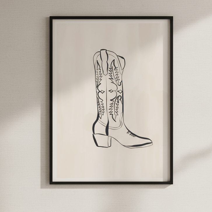 Cowboy Boots by Ivy Green Illustrations wall - art - picture - poster