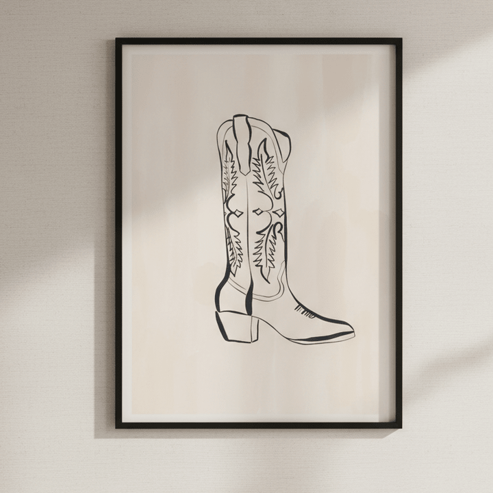 Cowboy Boots by Ivy Green Illustrations wall - art - picture - poster