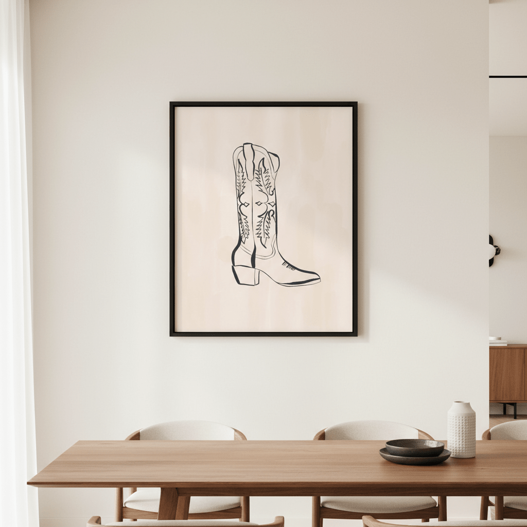 Cowboy Boots by Ivy Green Illustrations wall - art - picture - poster