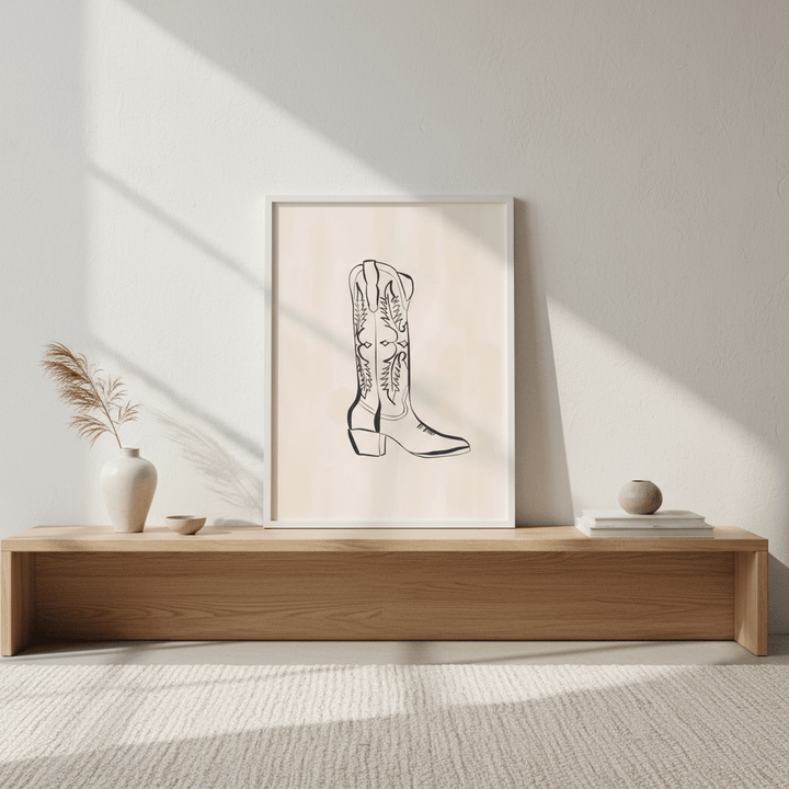 Cowboy Boots by Ivy Green Illustrations wall - art - picture - poster