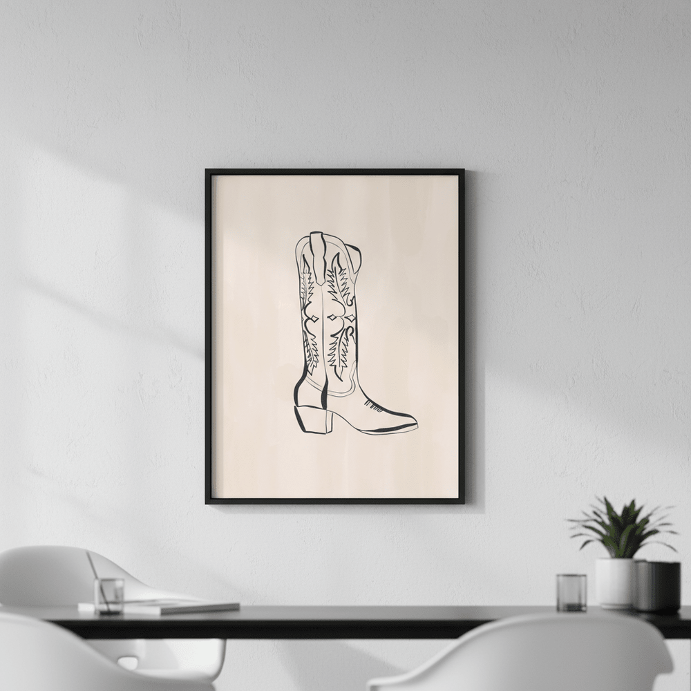 Cowboy Boots by Ivy Green Illustrations wall - art - picture - poster