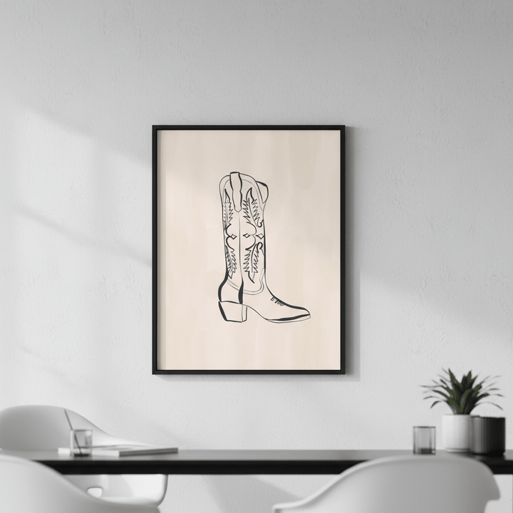 Cowboy Boots by Ivy Green Illustrations wall - art - picture - poster