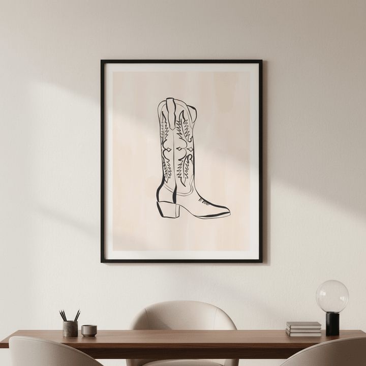 Cowboy Boots by Ivy Green Illustrations wall - art - picture - poster