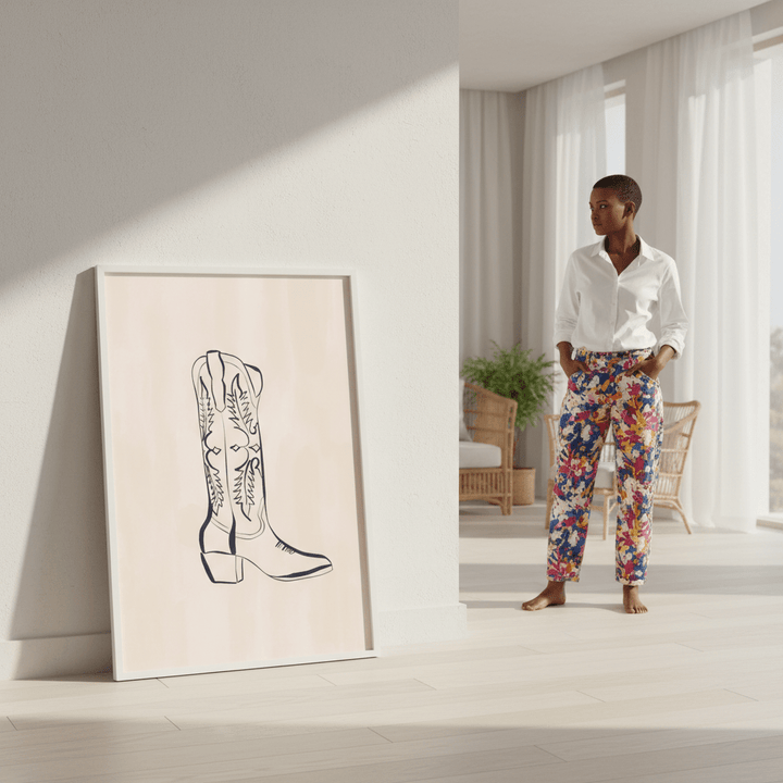 Cowboy Boots by Ivy Green Illustrations wall - art - picture - poster