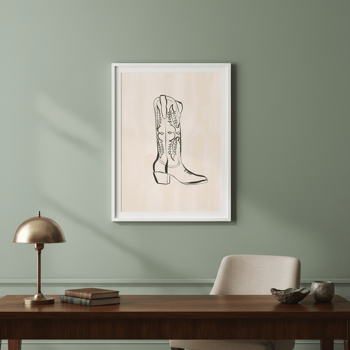 Cowboy Boots by Ivy Green Illustrations wall - art - picture - poster