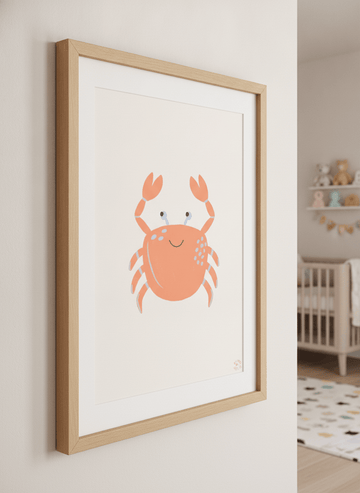 Soft neutral wall art styled in a serene nursery with pastel tones