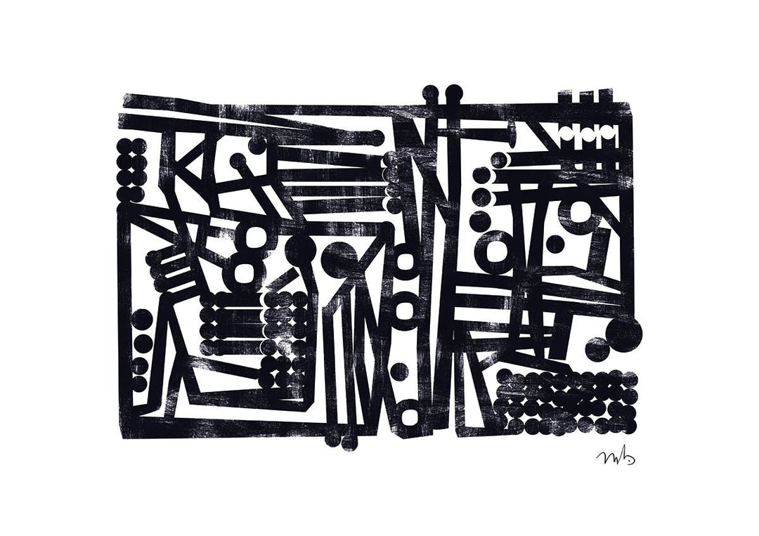 Crammed Maze Abstract Landscape Print by Maison Bootsy - Style My Wall