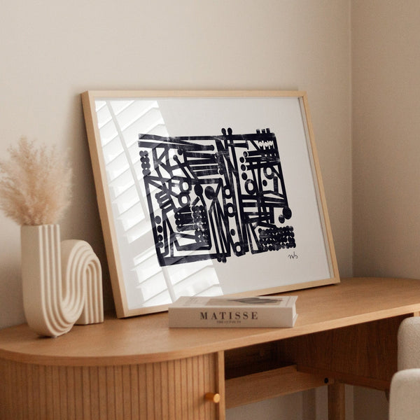 Crammed Maze Abstract Landscape Print by Maison Bootsy