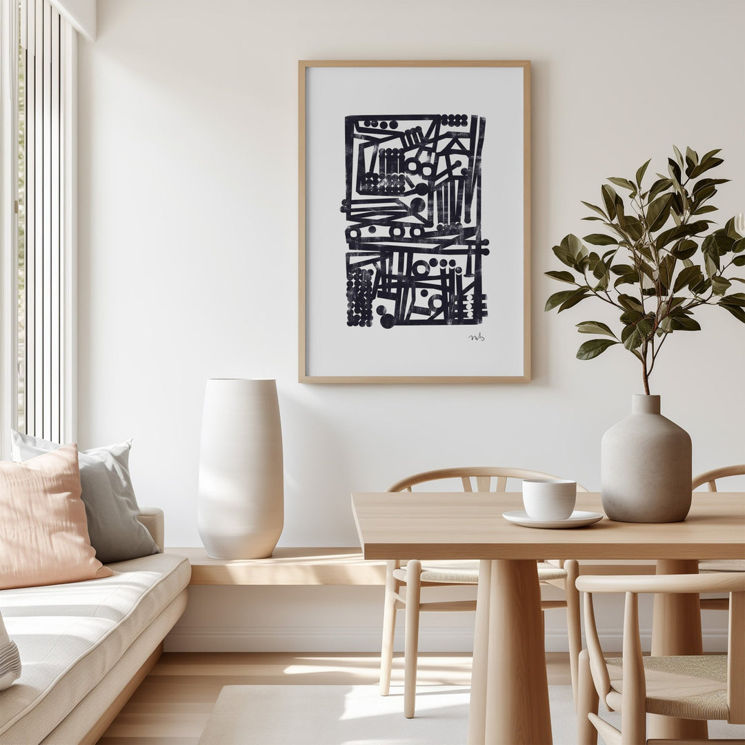 Crammed Maze Abstract Portrait Print by Maison Bootsy - Style My Wall