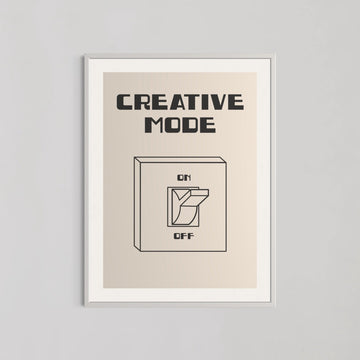 Creative Mode On Off Switch Wall Art - Style My Wall