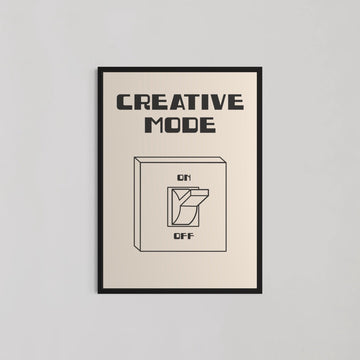Creative Mode On Off Switch Wall Art - Style My Wall