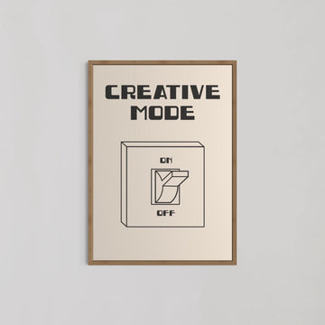 Creative Mode On Off Switch Wall Art - Style My Wall