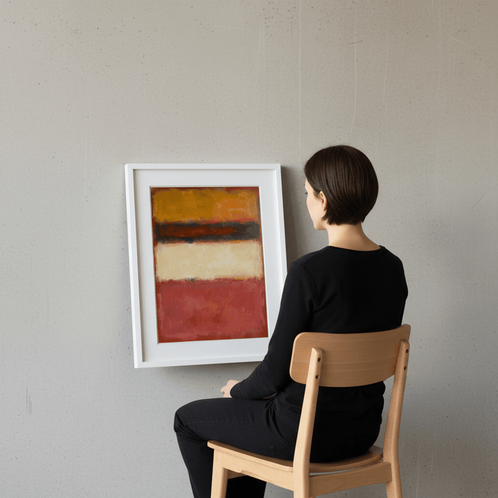 Crimson Horizon Mark Rothko Inspired wall - art - picture - poster
