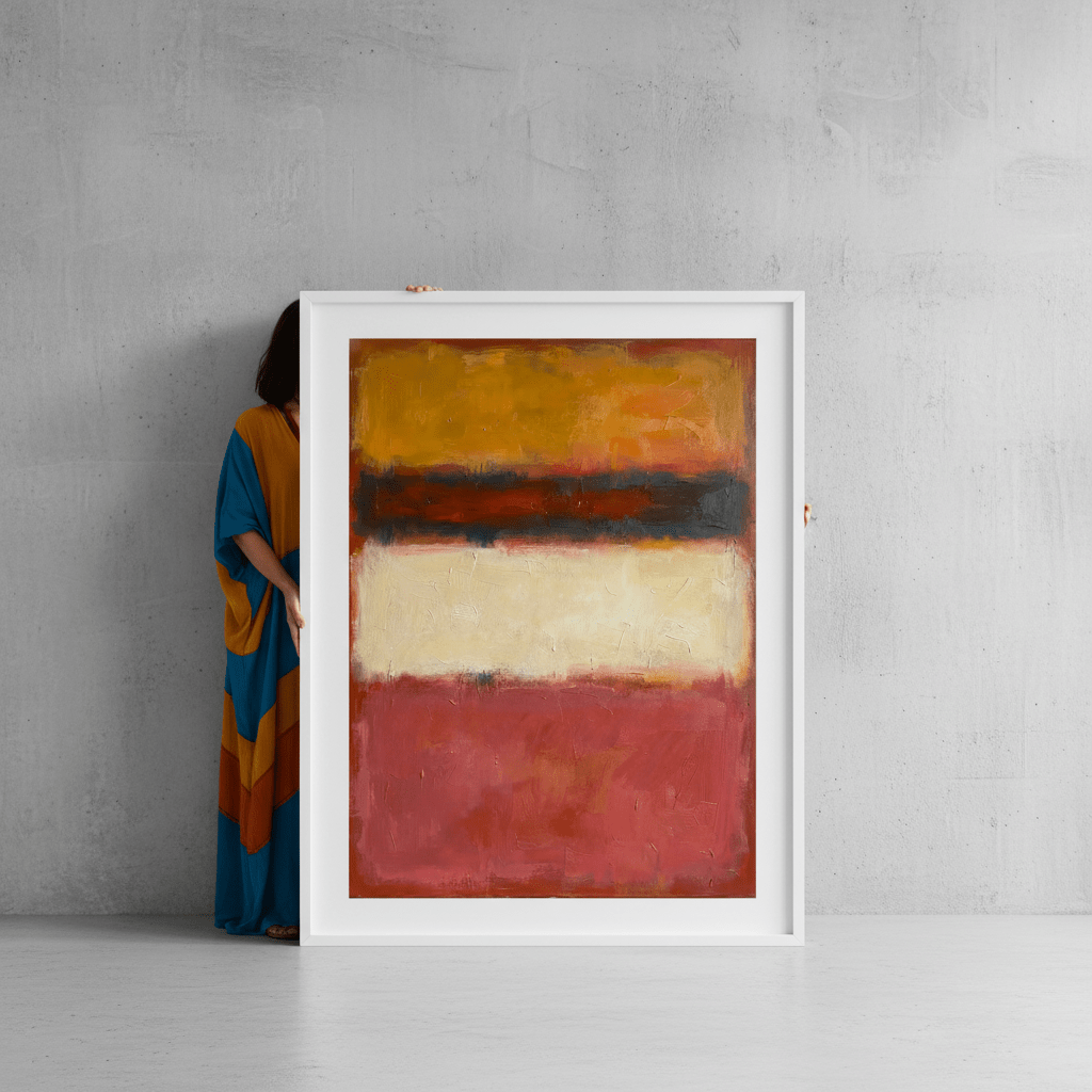 Crimson Horizon Mark Rothko Inspired wall - art - picture - poster