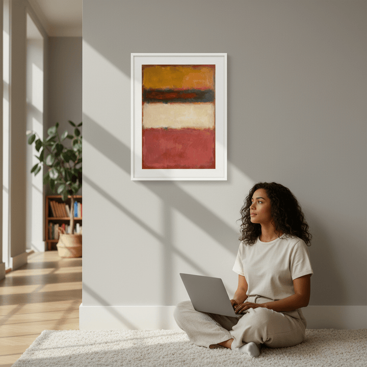 Crimson Horizon Mark Rothko Inspired wall - art - picture - poster