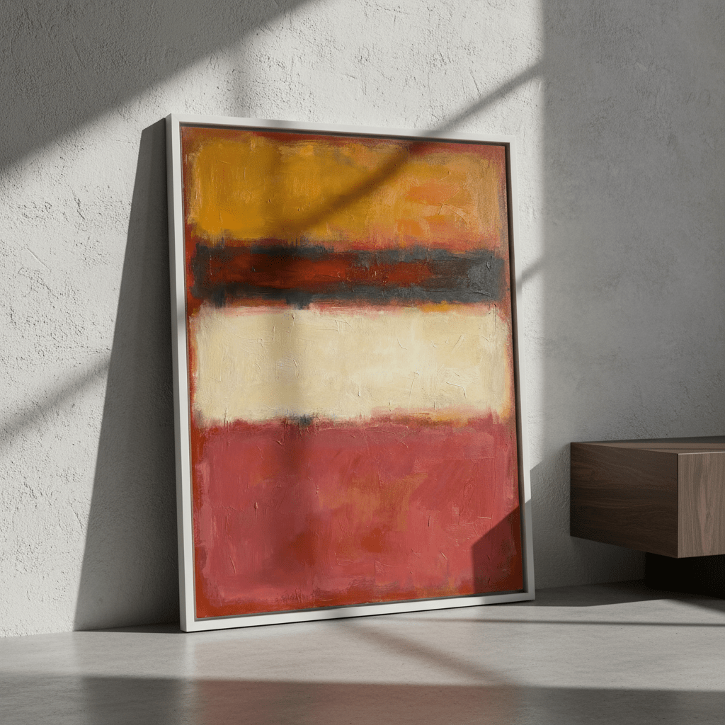 Crimson Horizon Mark Rothko Inspired wall - art - picture - poster