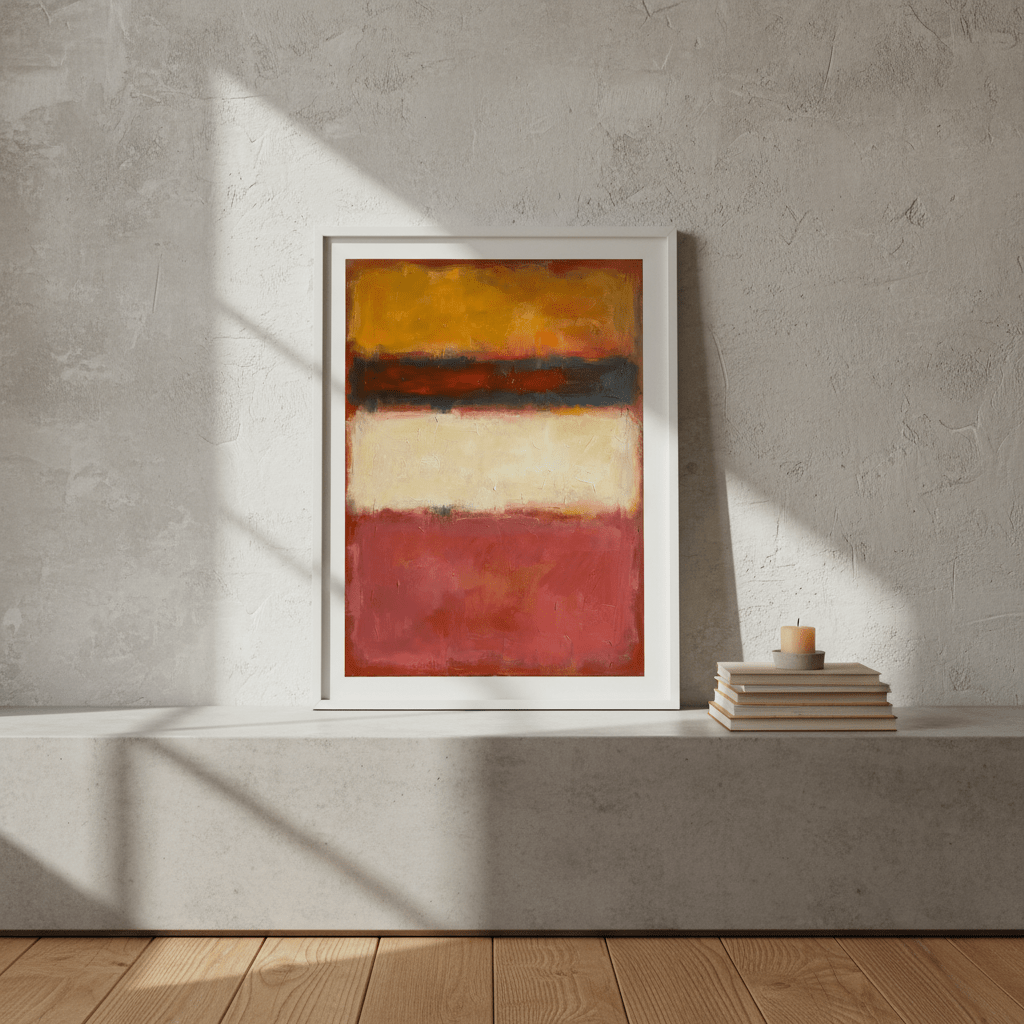 Crimson Horizon Mark Rothko Inspired wall - art - picture - poster