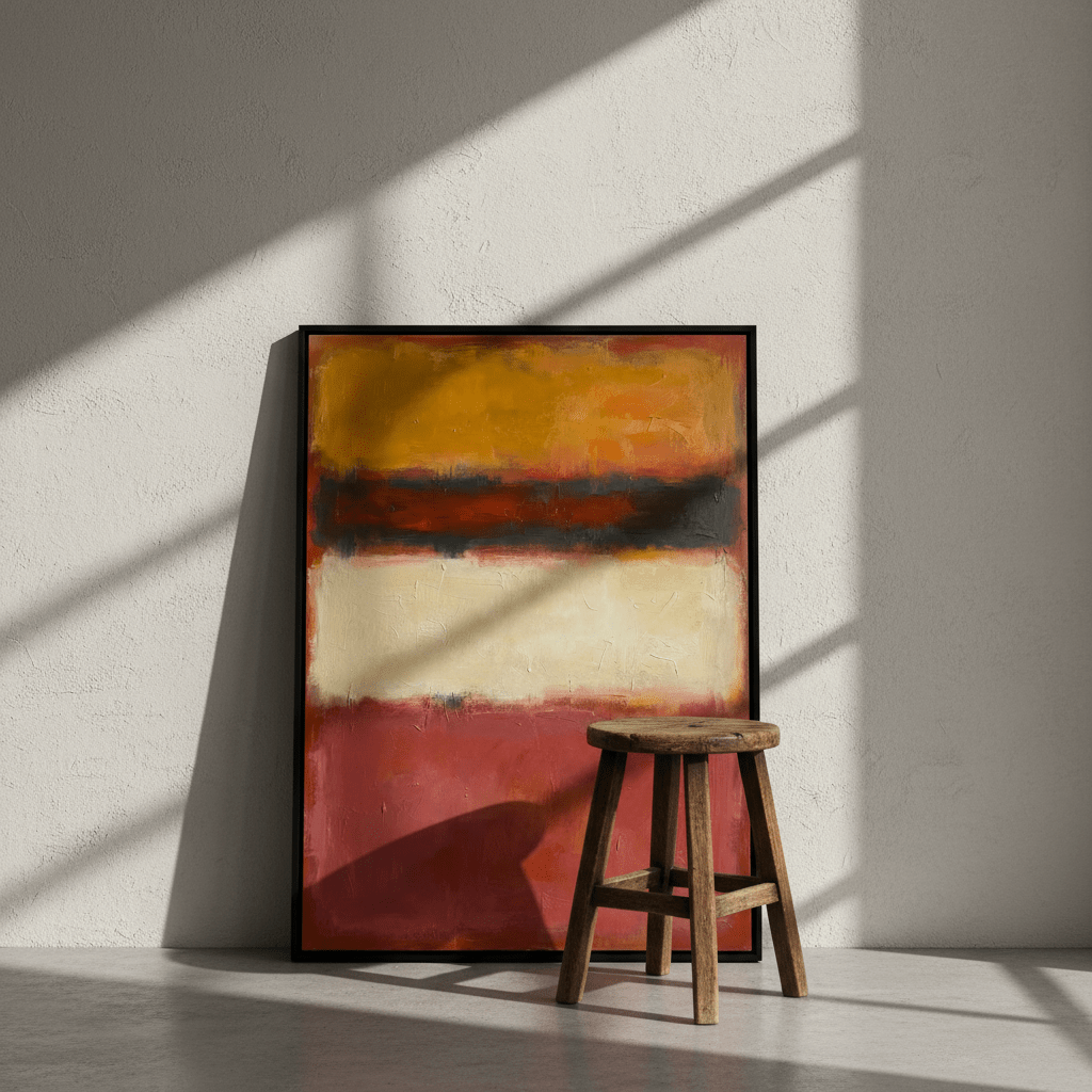 Crimson Horizon Mark Rothko Inspired wall - art - picture - poster