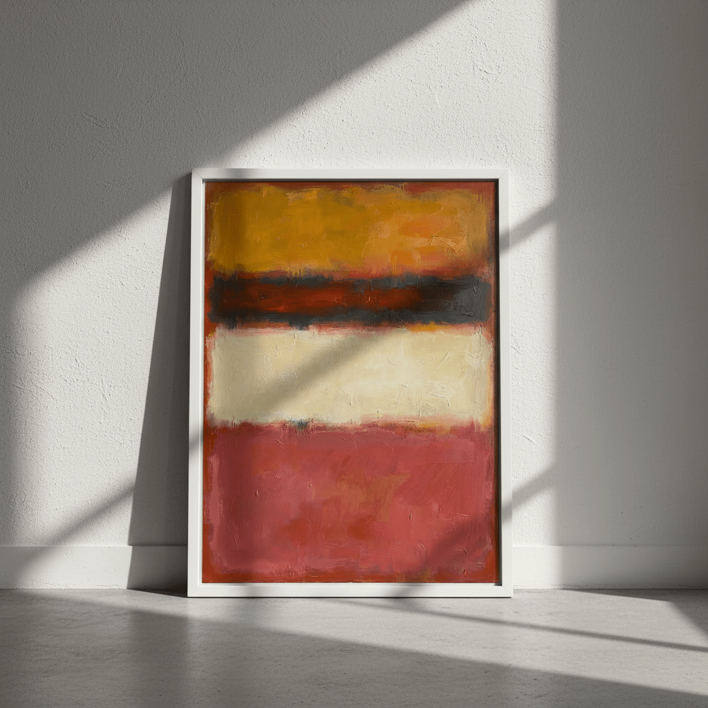 Crimson Horizon Mark Rothko Inspired wall - art - picture - poster