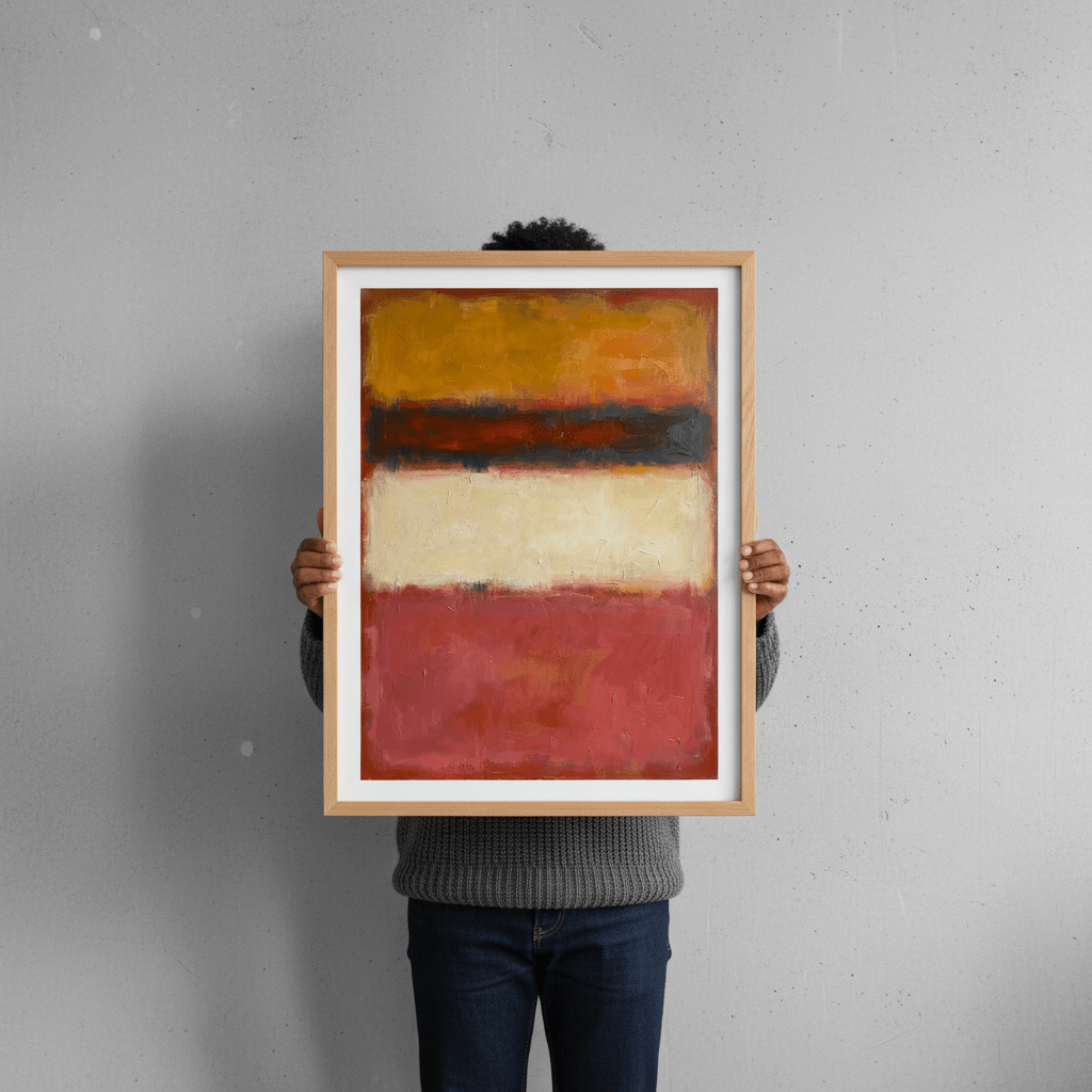 Crimson Horizon Mark Rothko Inspired wall - art - picture - poster