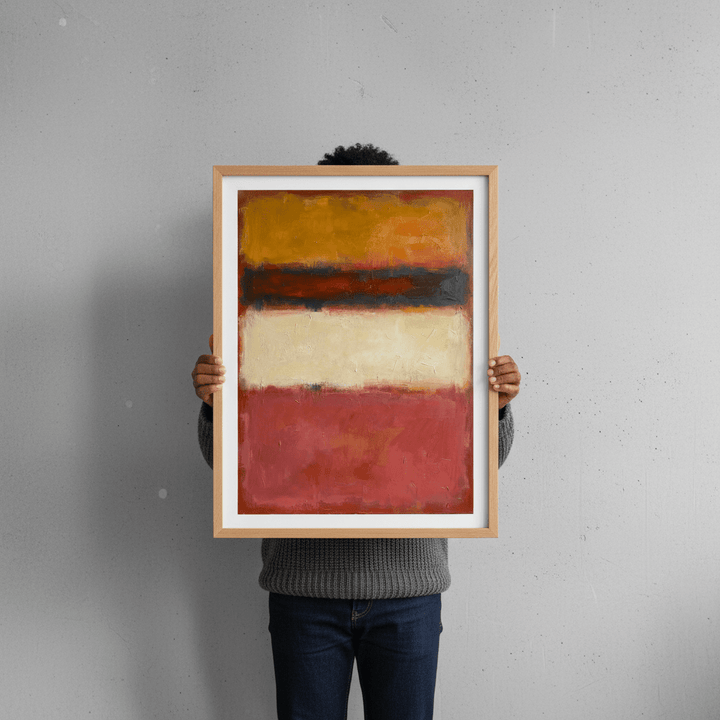 Crimson Horizon Mark Rothko Inspired wall - art - picture - poster