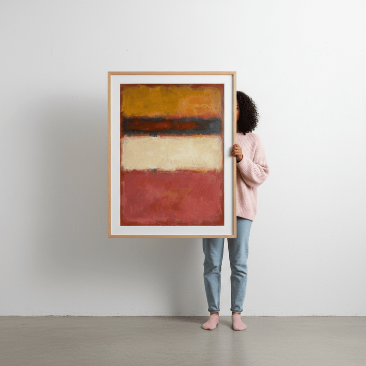 Crimson Horizon Mark Rothko Inspired wall - art - picture - poster