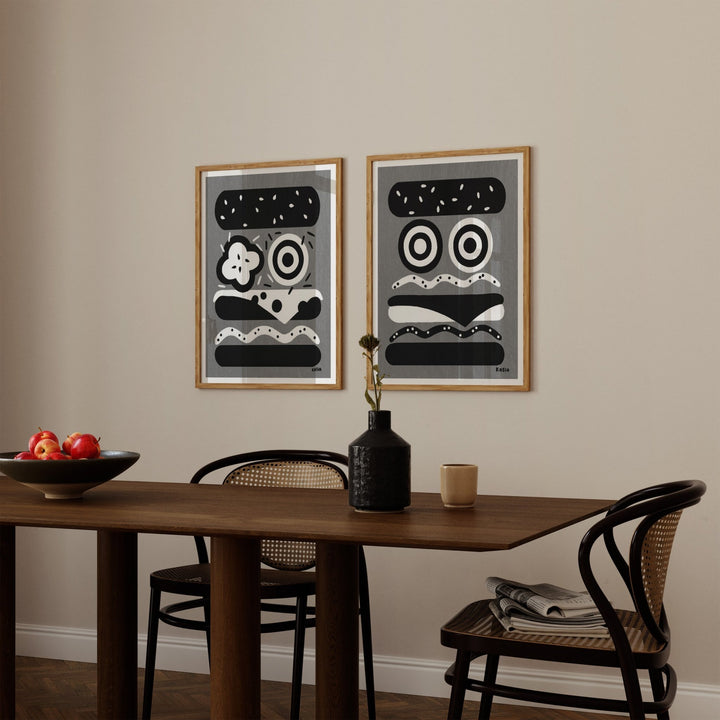 Cruella Dalmations Burger Set of 2 by Kasia Sykus wall - art - picture - poster