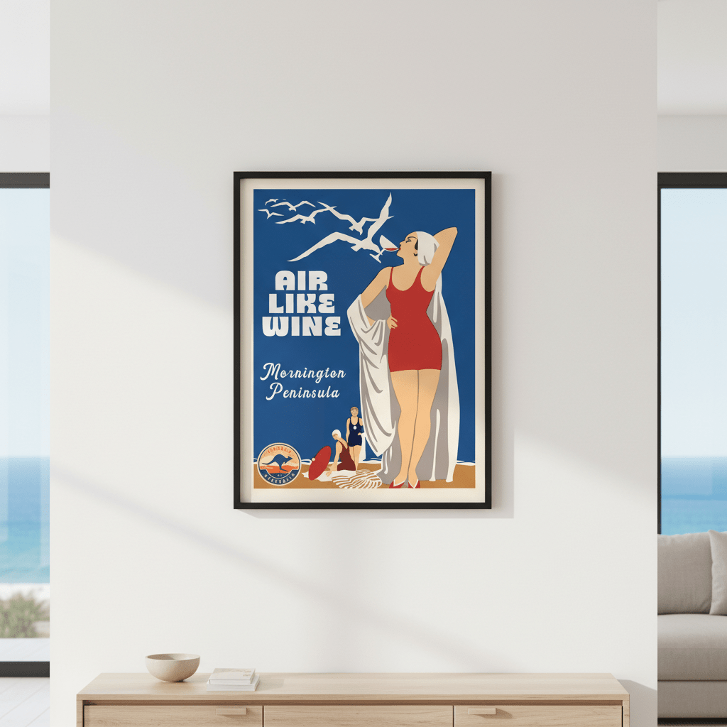 Custom Air Like Wine Retro Beach Personalised Print wall - art - picture - poster